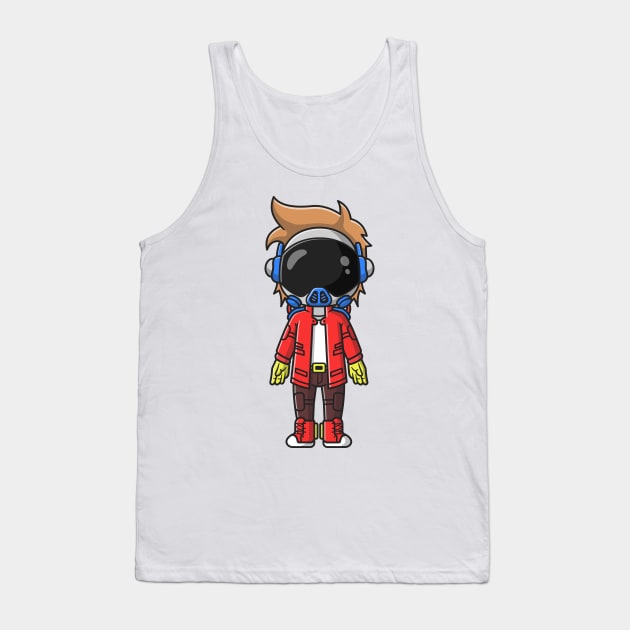 Cute Astronaut Punk Cartoon Tank Top by Catalyst Labs